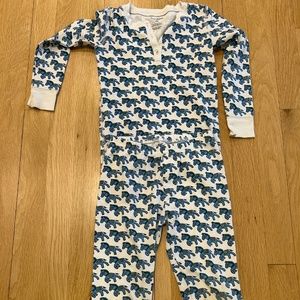 ROLLER RABBIT LIGHTLY USED BLUE HORSE SIZE 6 PAJAMAS